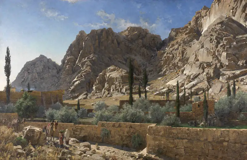 Adolf von Meckel - Saint Catherine Monastery in the Sinai (Egypt) - 1892-D - Museum of Fine Arts Ghent (MSK)